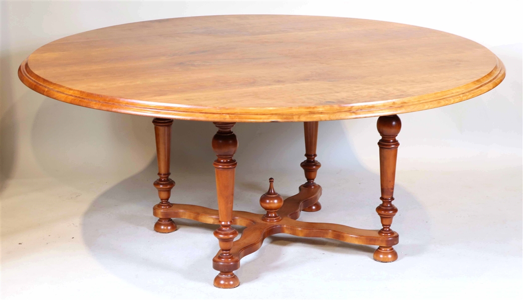 Baroque Style Cherrywood Circular Dining Table