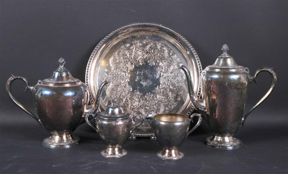 Rogers Silver Plated Four Piece Coffee & Tea Set