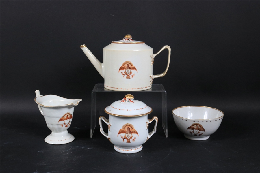 Chinese Export Eagle-Decorated Tea Service
