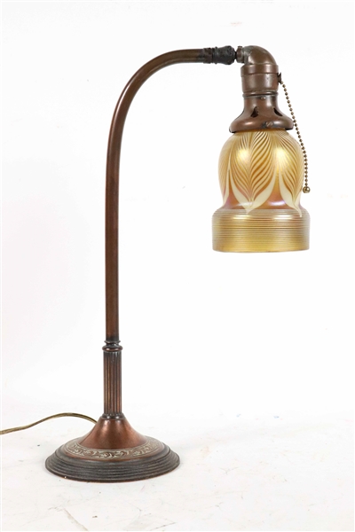 Art Deco Lustre Art Copper Table Lamp