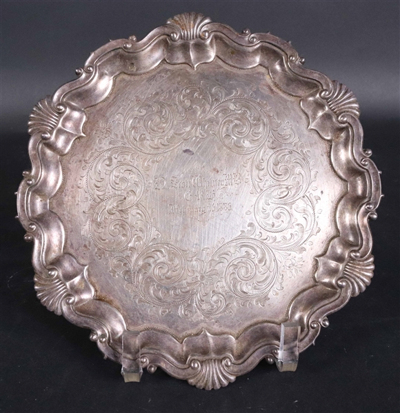 English Sterling Silver Footed Salver