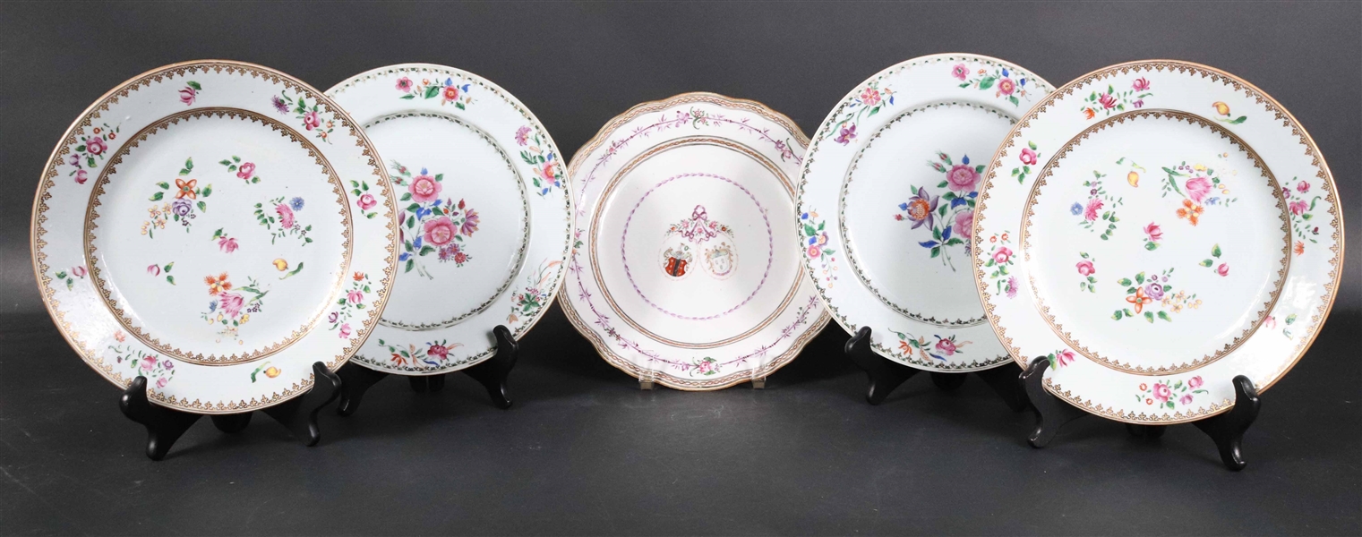 Four Chinese Export Plates