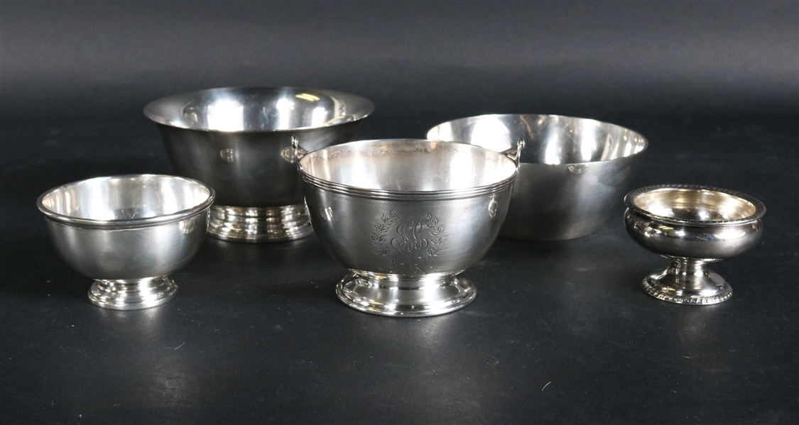 Four Small Sterling Silver Bowls