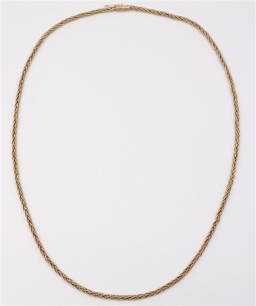14K Yellow Gold Braided Necklace