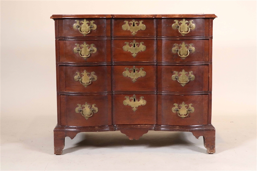 Chippendale Mahogany Block Front Chest