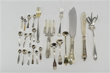 Four Sterling Silver Condiment Forks