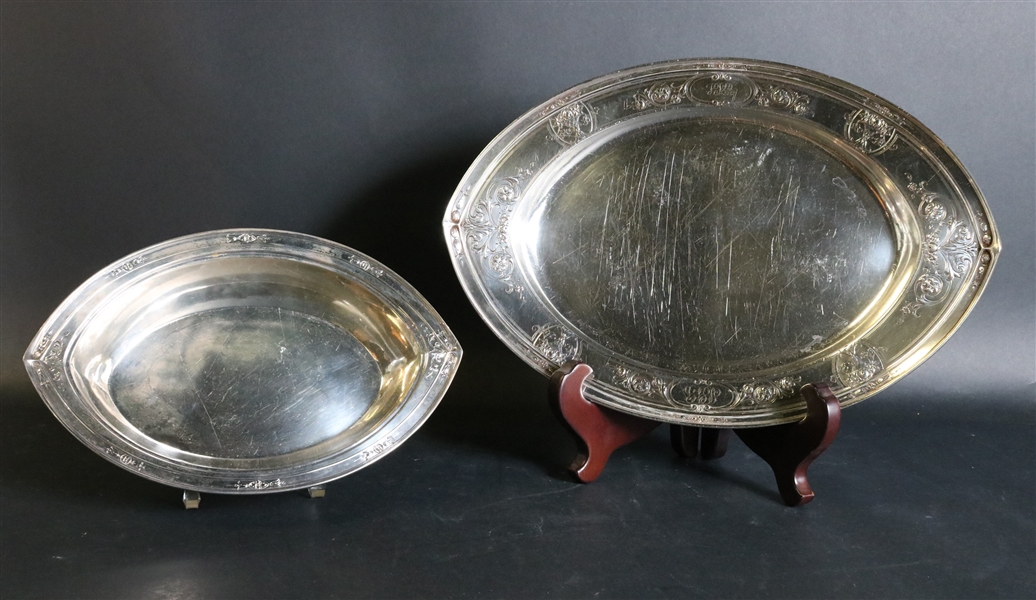 Gorham Oval Sterling Tray and Bowl
