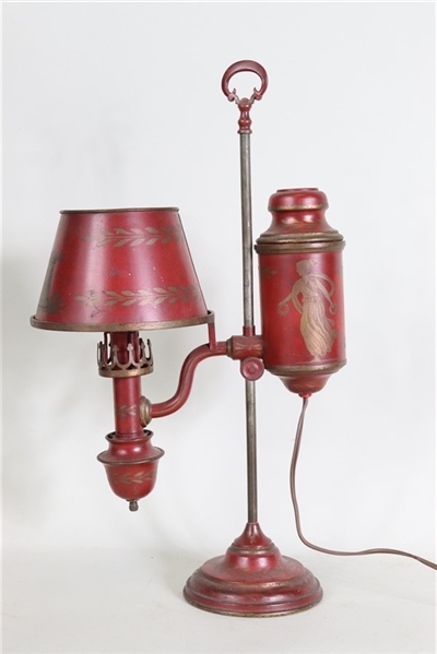 Neoclassical Style Tole Single Arm Fluid Lamp