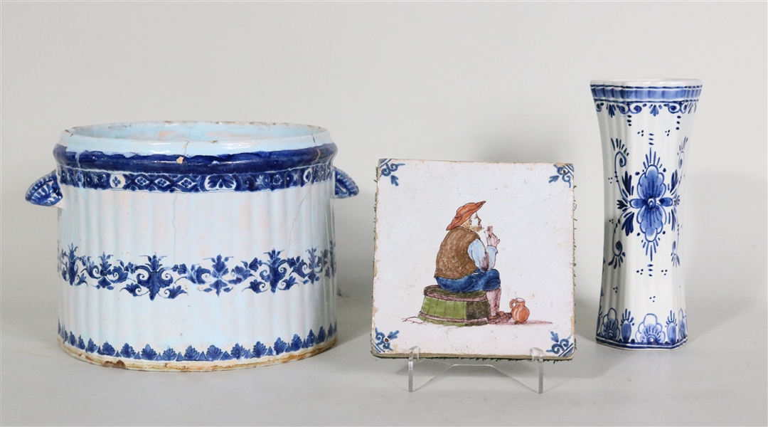 Assorted Group of Delft Tin Glazed Earthenware