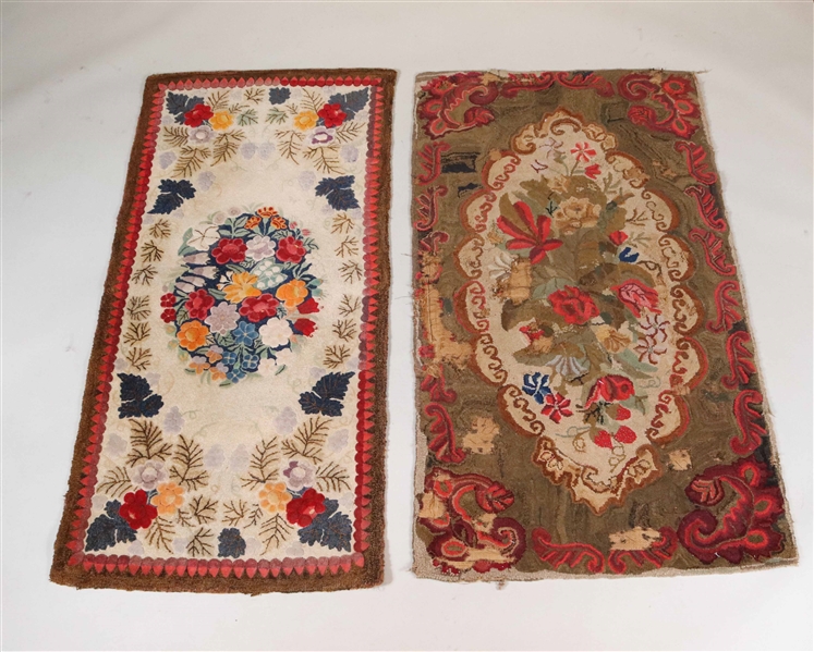 Brilliant Floral "Plush-Cut" American Hooked Rug