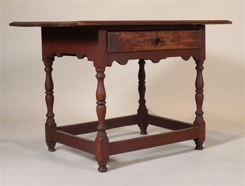 William & Mary One Drawer Tavern Table
