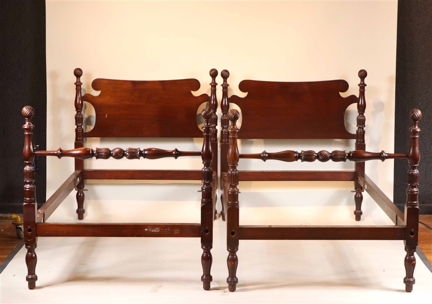 Pair of Empire Style Twin Bedsteads