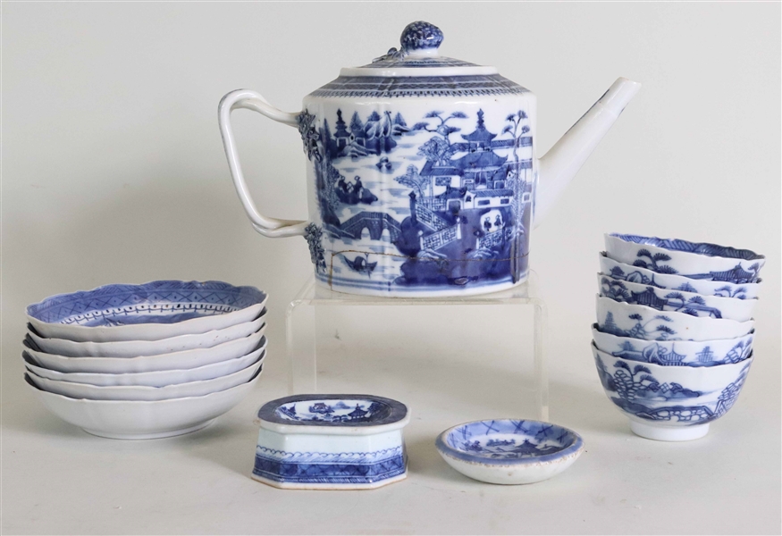 Group of Blue and White Nanking Porcelainwares
