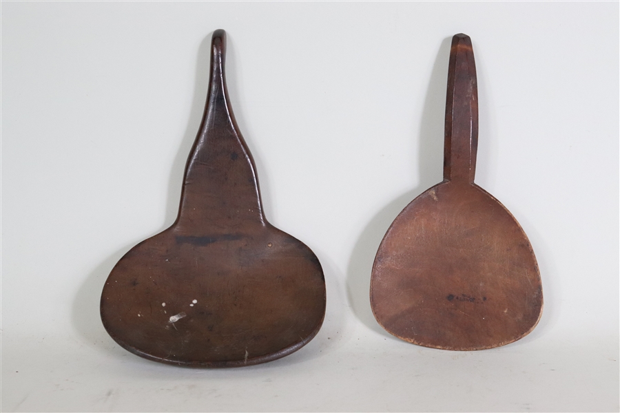 Two Native American Carved Maple Scoops