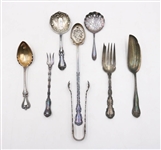 Eight Sterling Silver Flatware Serving Pieces