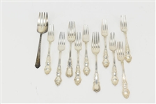 Ten American Sterling Silver Dinner Forks