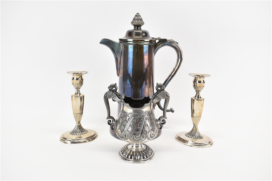 Group of Silverplated Table Articles