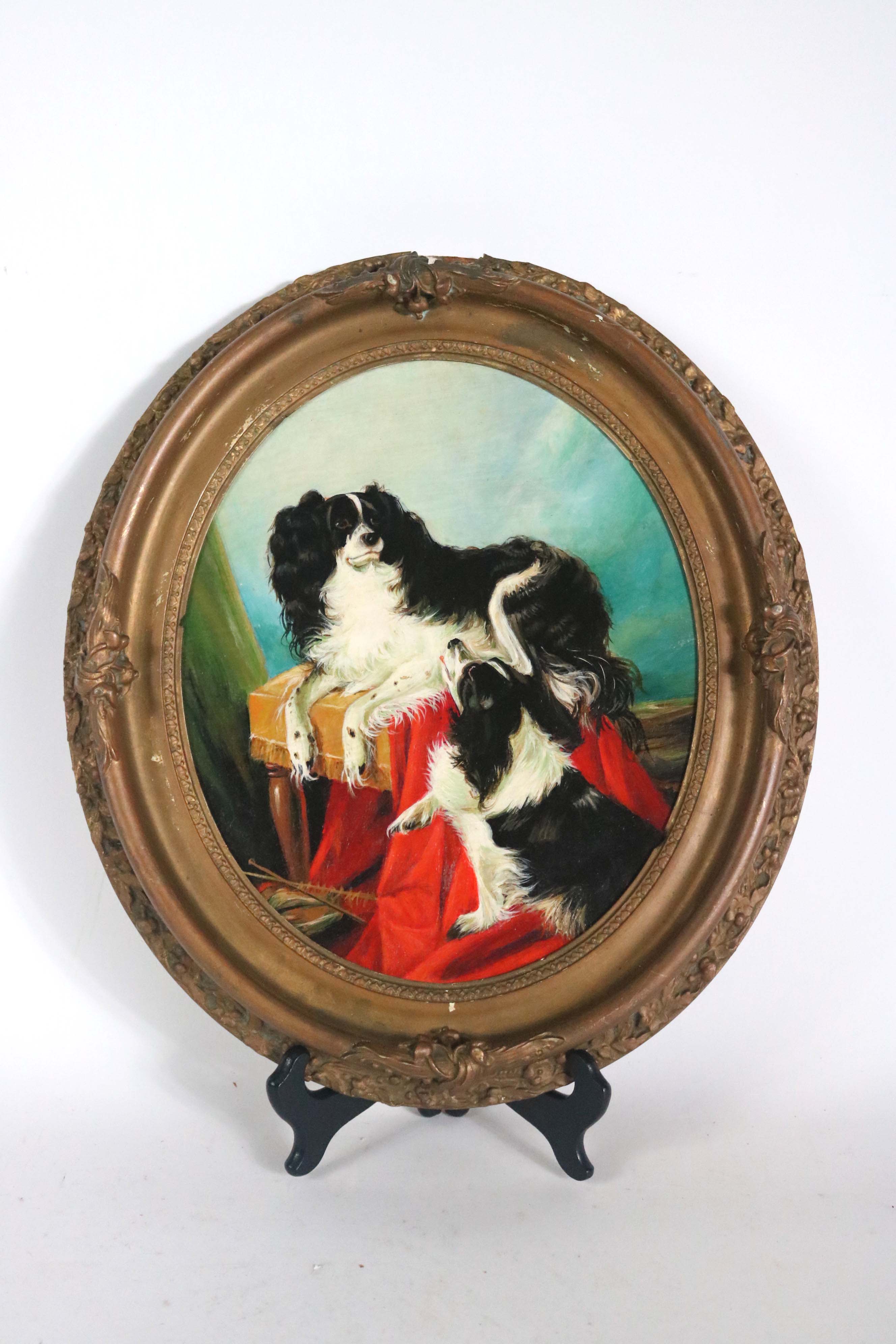 Regal Porcelain Portrait Of A Cavalier King Charles Spaniel