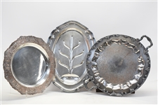 English Silverplated Well and Tree Platter