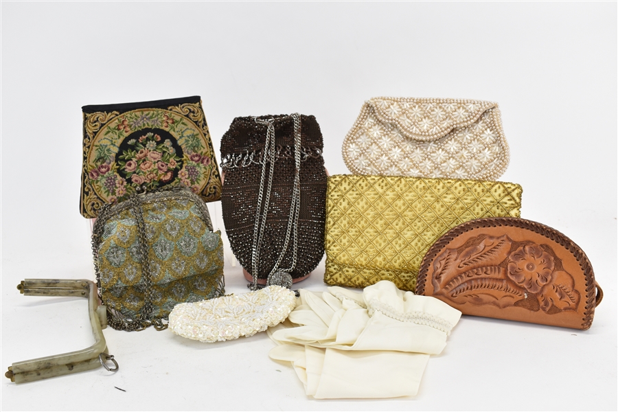 Two Vintage Beaded Bags, 19th/20th C.