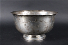 Large Sterling Silver Revere Style Footed Bowl