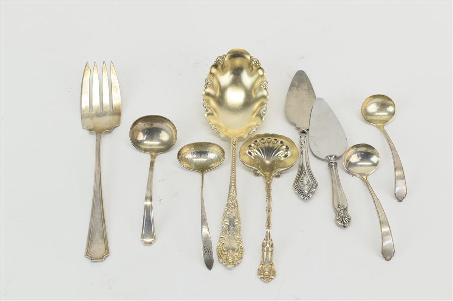 Group of Assorted Sterling Silver Serving Utensils