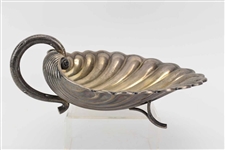 Russian Silver Clam Form Serving Dish