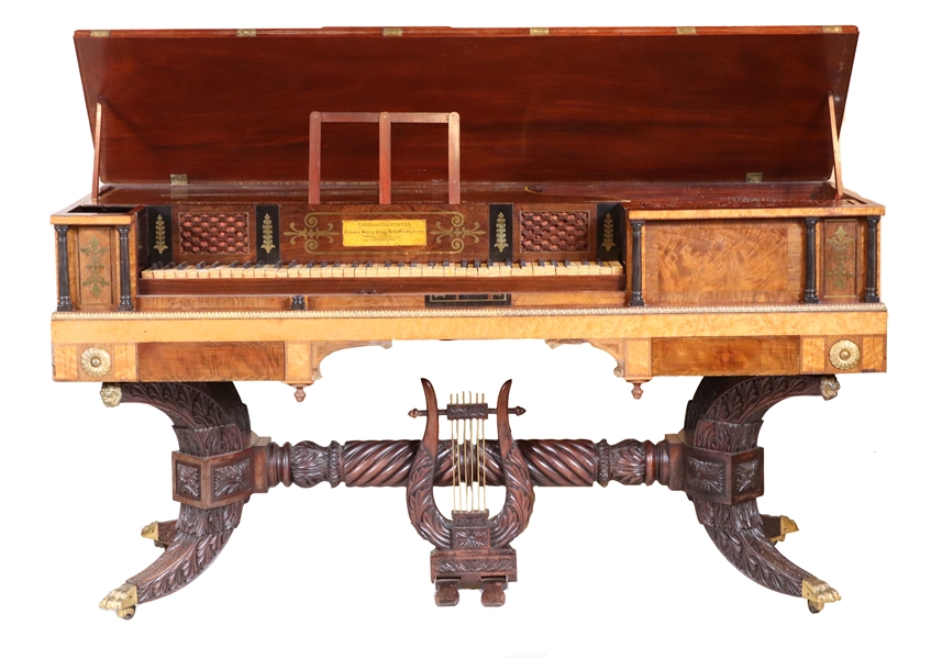 Loud & Brothers Classical Inlaid Mahogany Piano