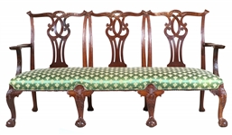 George III Style Triple Chair-Back Settee