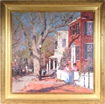 John C. Terelak, Oil on Canvas, "Nantucket Lilacs"