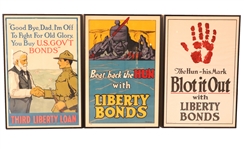 Three World War I Era War Bond Posters