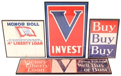 Four Patriotic World War I War Bond Posters