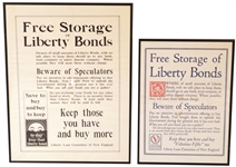 Two World War I Era Bond Storage Posters