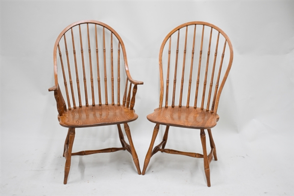 Pair of Oak Windsor Kitchen Chairs
