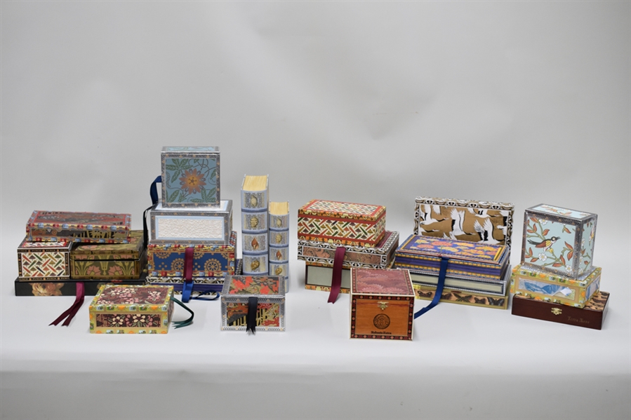 Group of Assorted Artistically Repurposed Boxes