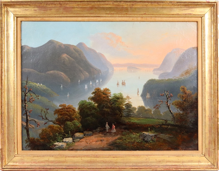 Oil on Canvas, Hudson River Landscape