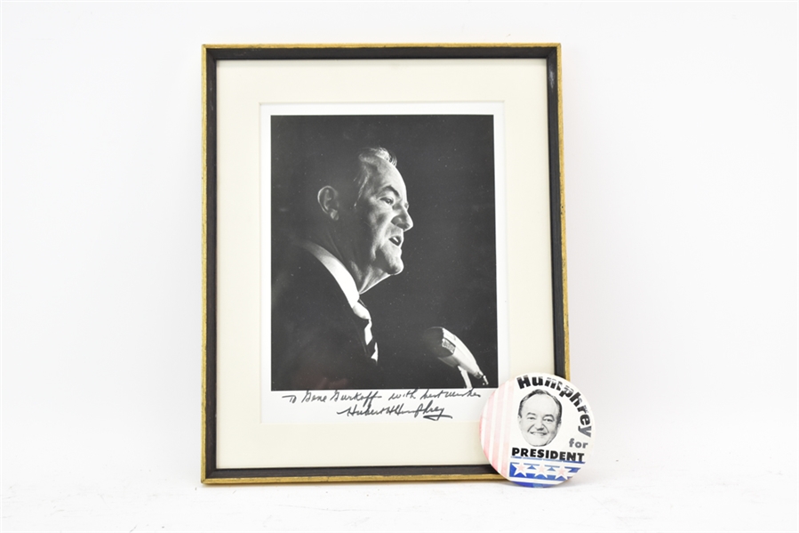 Signed and Dedicated Hubert Humphrey Photograph