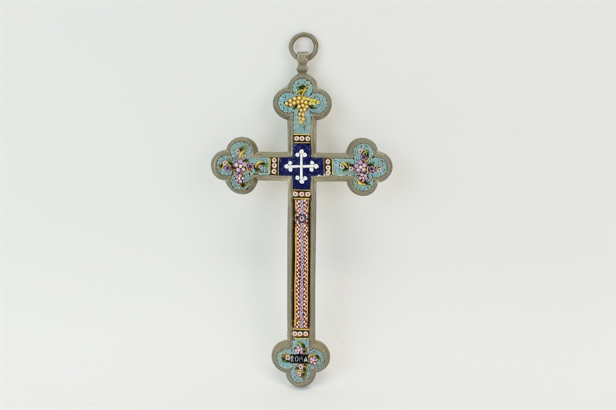 Vintage Italian Micro Mosaic Cross
