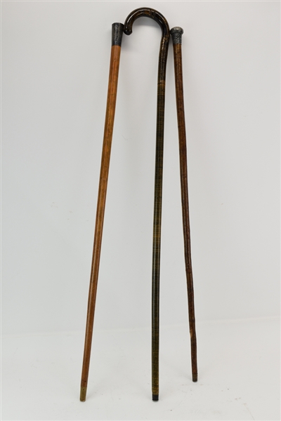 Antique Sterling Handled Georgian Walking Stick