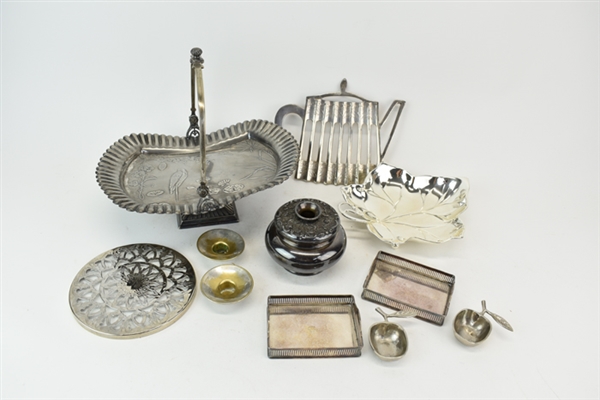 Group of Silverplate Table Articles