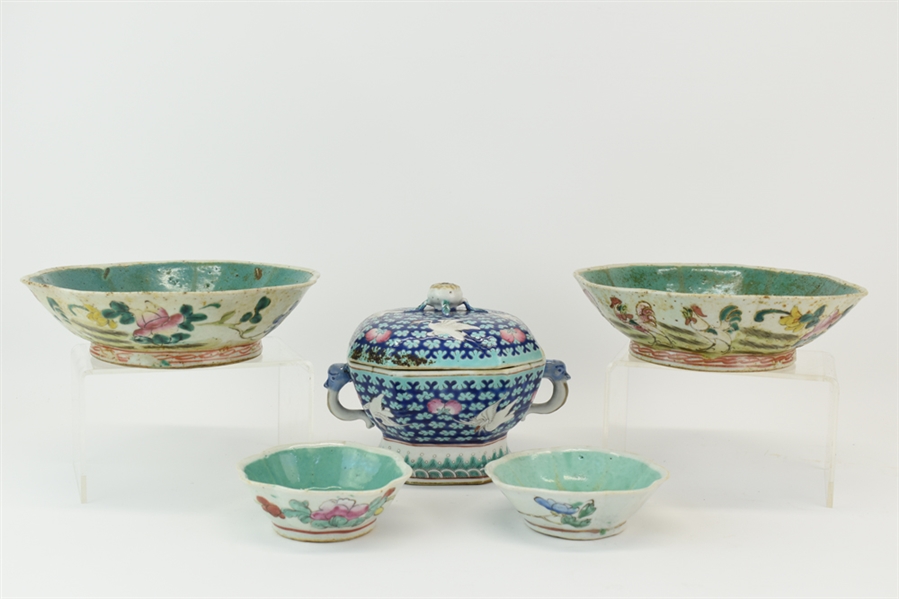 Asian Covered Dish with Four Bowls