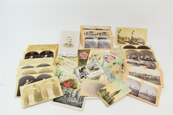 Group of Antique Stereoscope Cards and Postcards