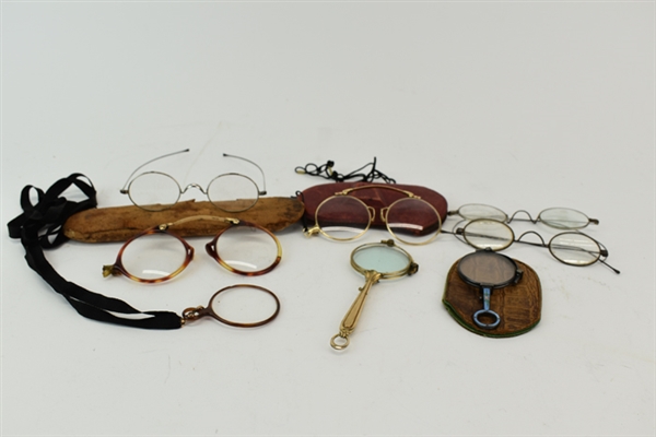 Group of Pince Nez and Eyeglasses