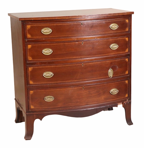 Federal Style Mahogany Bowfront Chest of Drawers