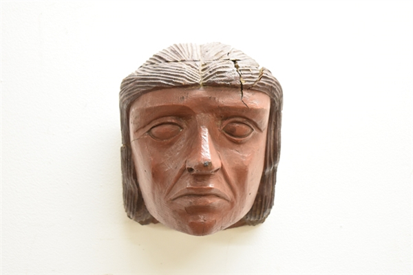 Vintage Carved Wooden Figure Head