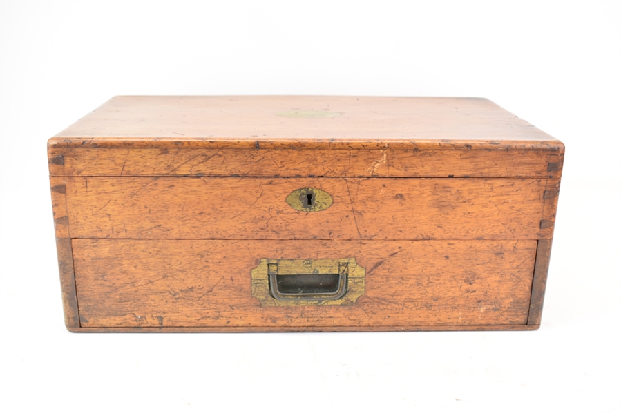 Antique Hard Wood Games Compendium Box