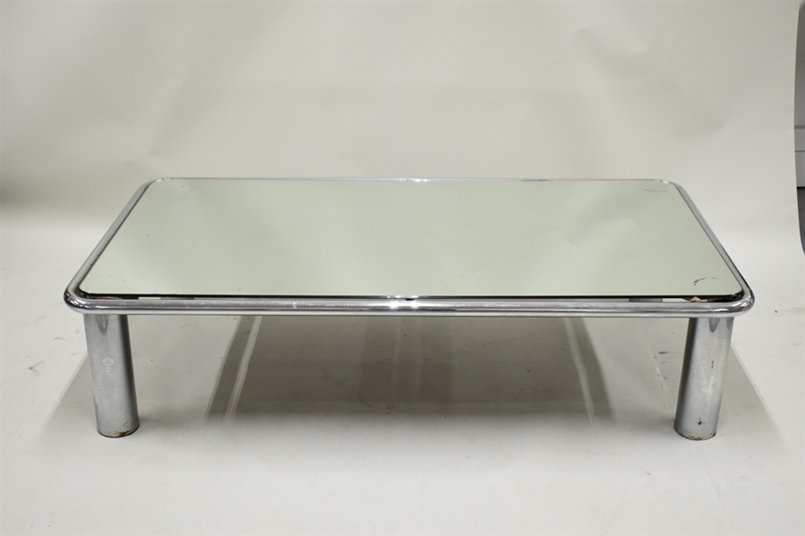 Modern Mirrored Glass Top Coffee Table