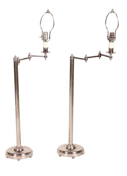 Pair of Metal Adjustable Floor Lamps
