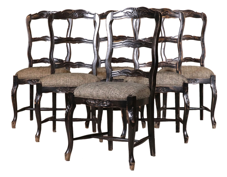 Six French Provincial Style Dining Chairs