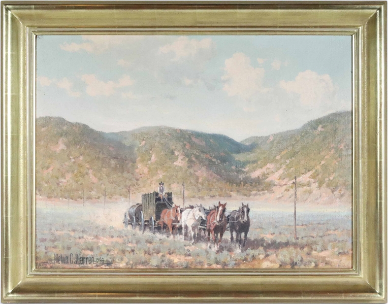 Melvin Warren, Oil on Canvas, "Supply Wagon"